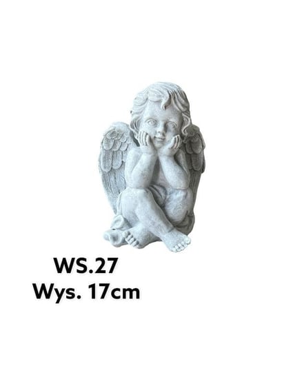 Figura anioł siedzący 15x15x18cm złoty Inna marka