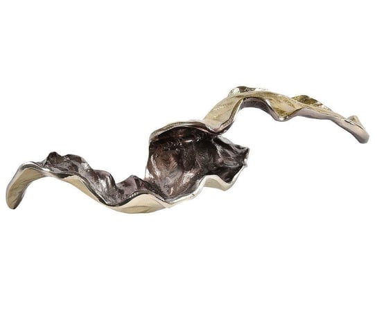 Figura dekoracyjna srebrno złoty liść Deluxe Belldeco
