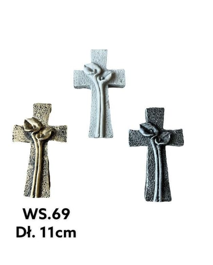Figura krzyż 7x11x1,3cm srebrny Inna marka