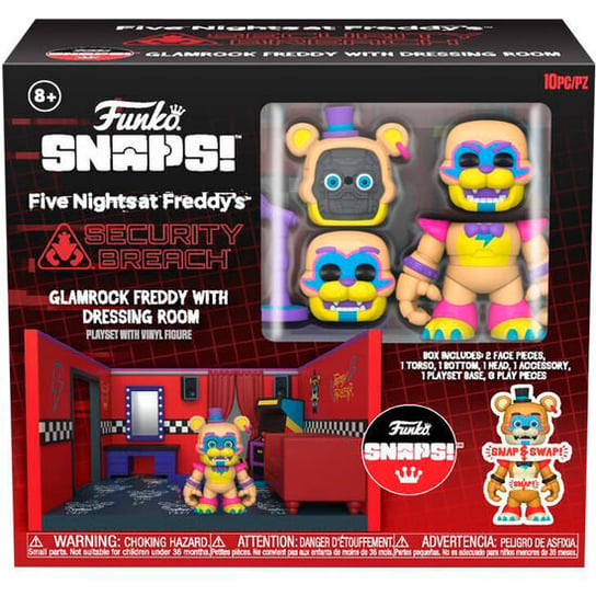 Figura Snaps! Five Night At Freddys Glamrock Freddy With Dressing Room Funko