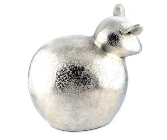 Figurka aluminiowa Śmieszna owieczka, nikiel GIFTDECO