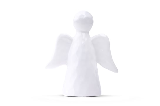 Figurka Anioł ANGELIS biały / 11,5x6x13 / 100% ceramika Konsimo