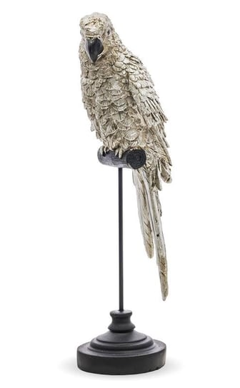 Figurka ART-POL Papuga, czarno-srebrna, 36x9,5x9,5 cm Art-Pol