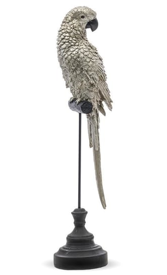 Figurka ART-POL Papuga, czarno-srebrna, 46x10x10 cm Art-Pol