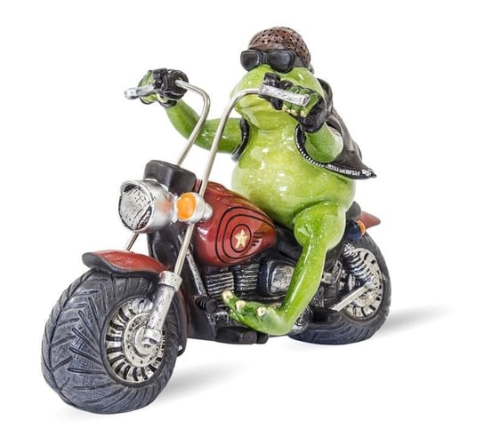 Figurka ART-POL Żaba gruby motocyklista, 19x24x13,5 cm Art-Pol