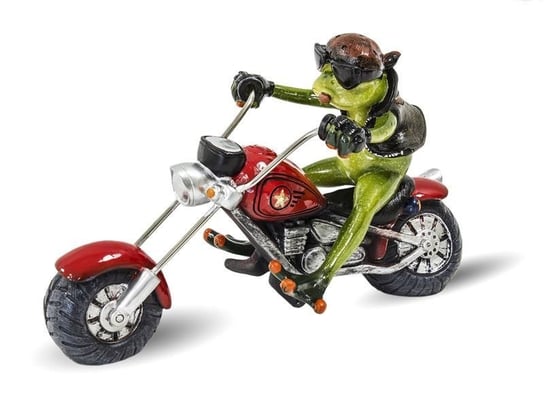 Figurka ART-POL Żaba motocyklista, zielona, 14x21x10 cm Art-Pol