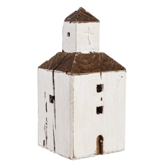 Figurka BALTIC CHURCH kościoła drewniana mała 8x8x18 cm BIZZOTTO Bizzotto