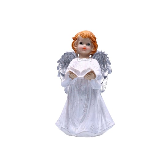 Figurka Biała Aniołek Dziewczynka Z Książką Ozdoba ABC