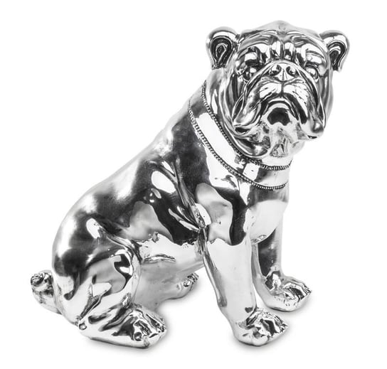 Figurka Bond Srebrny Pies Buldog Francuski 39x37cm Art-Pol
