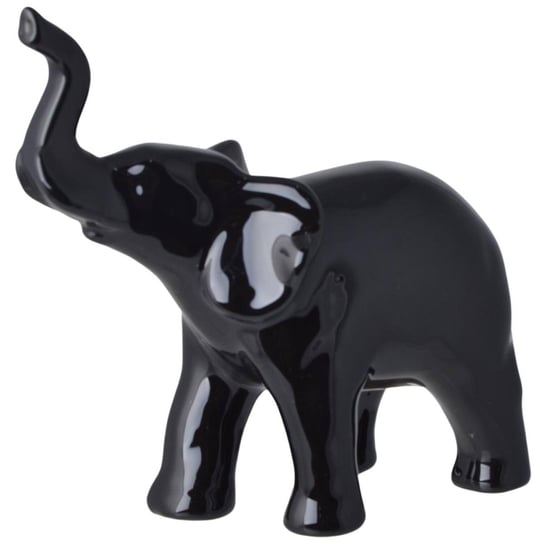Figurka ceramiczna - czarny słoń Fant 15,5 cm Duwen