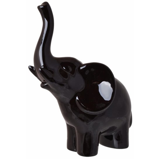 Figurka ceramiczna - czarny słoń Milko 17 cm Duwen
