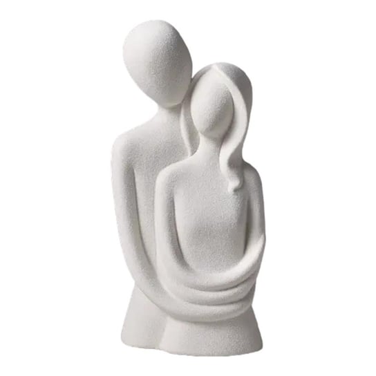 Figurka Ceramiczna Dekoracyjna Para Zakochanych - Biała 21cm Inna marka