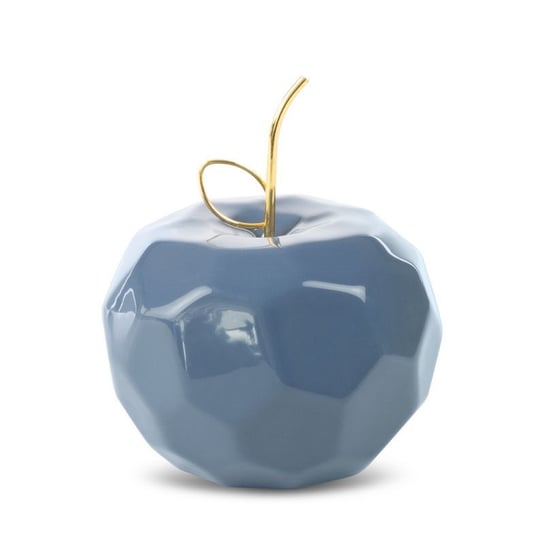 Figurka Ceramiczna Jabłko Apel 13X13X10 Granatowa + Złota Eurofirany