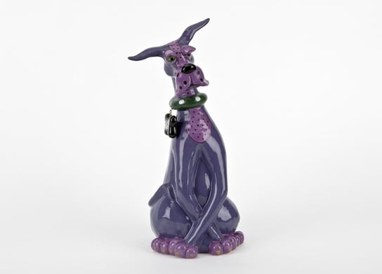 Figurka ceramiczna Pies fioletowy Witek Home
