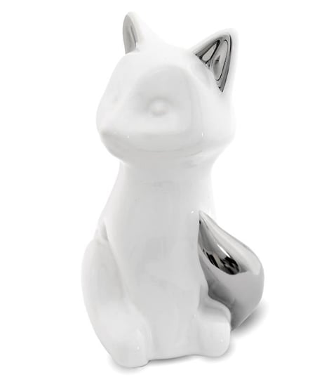 Figurka ceramiczna PIGMEJKA Lisek, biała, 11x6x5 cm Pigmejka