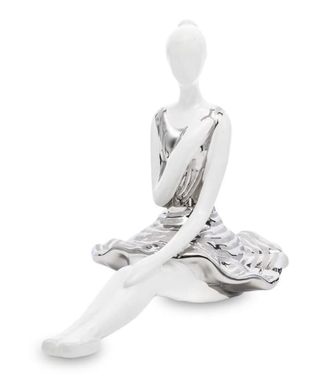 Figurka ceramiczna PIGMEJKA Siedząca dziewczynka, biała, 18x13x25 cm Pigmejka
