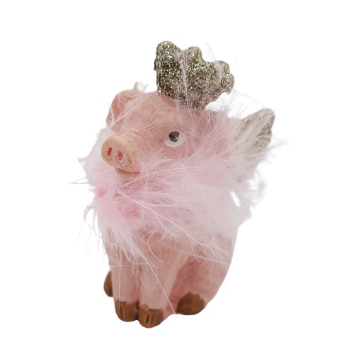 Figurka ceramiczna świnka skrzydełkami dekoracja prezent upominek Inna marka