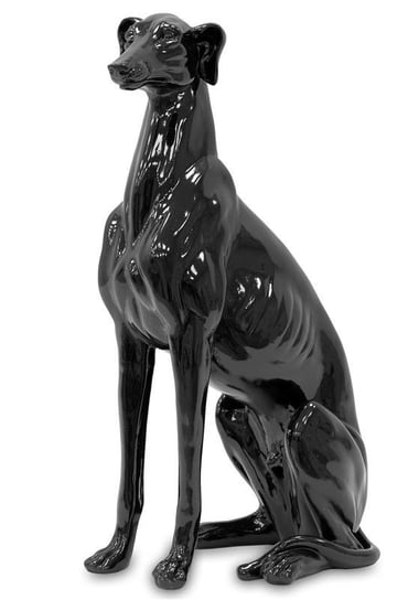 Figurka Czarny Siedzący Pies Chart 53,5x30cm Art-Pol