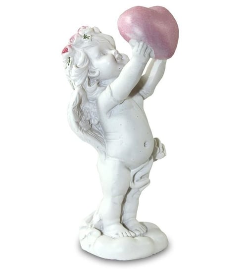 Figurka dekoracyjna Anioł, biało-różowa, 4x3x8 cm Pigmejka