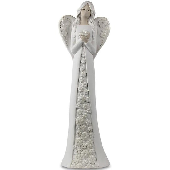 Figurka dekoracyjna Anioł Ida, biała, 12x9x37,5 cm Pigmejka
