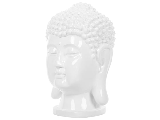 Figurka dekoracyjna BELIANI Buddha, biała Beliani