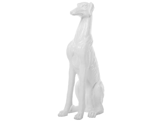 Figurka dekoracyjna BELIANI Greyhound, biała, 80 cm Beliani