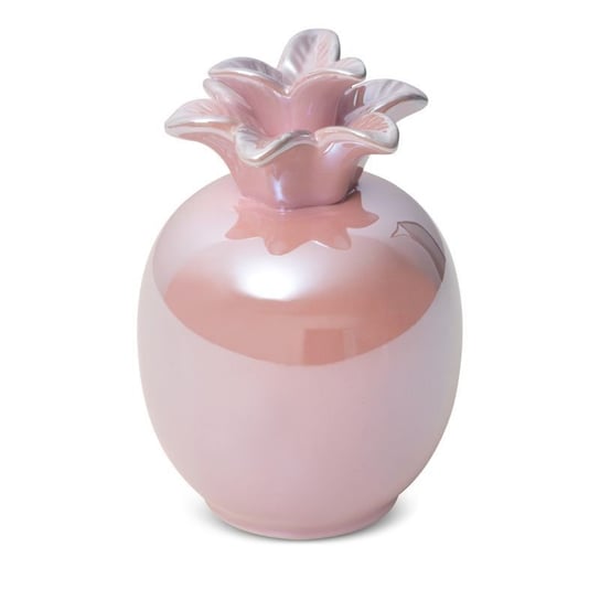 Figurka Dekoracyjna Ceramiczna Ananas Simona 11X11X16 Różowa Eurofirany