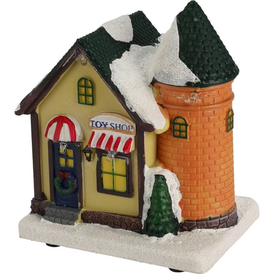 Figurka dekoracyjna, domek świąteczny, 10 x 14 cm Home Styling Collection