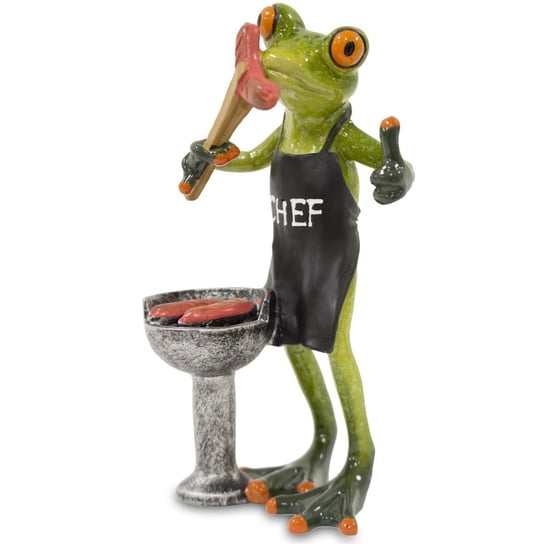 Figurka dekoracyjna - grillująca żaba iner 16,5 cm Duwen