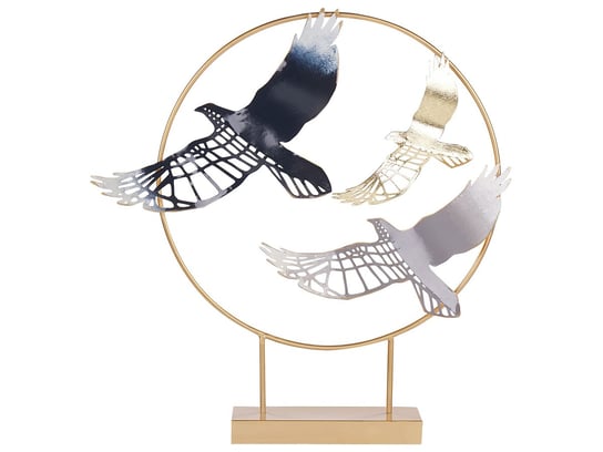 Figurka dekoracyjna ptaki wielokolorowa SAMARIUM Beliani