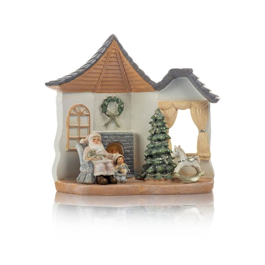 Figurka - domek świąteczny - świecący - 17 cm - Favola Święte Miasto