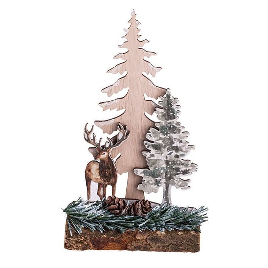 Figurka drewniana, Świąteczny las, 11x4,5x18 cm ALTOMDESIGN