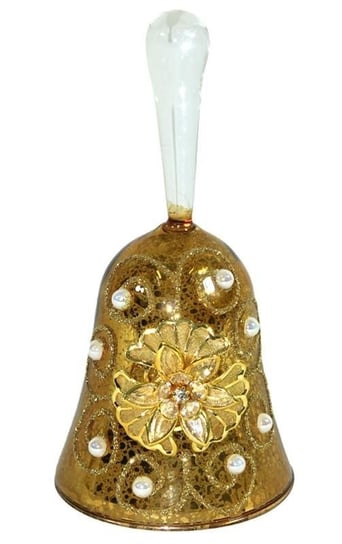 Figurka, dzwonek, złota, 15x7x7,5 cm Pigmejka