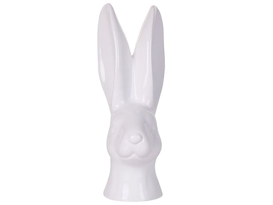 Figurka głowa królika biała GUERANDE Beliani