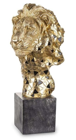 Figurka głowa lwa czarna/złota ozdoba 43x19x23 cm Art-Pol