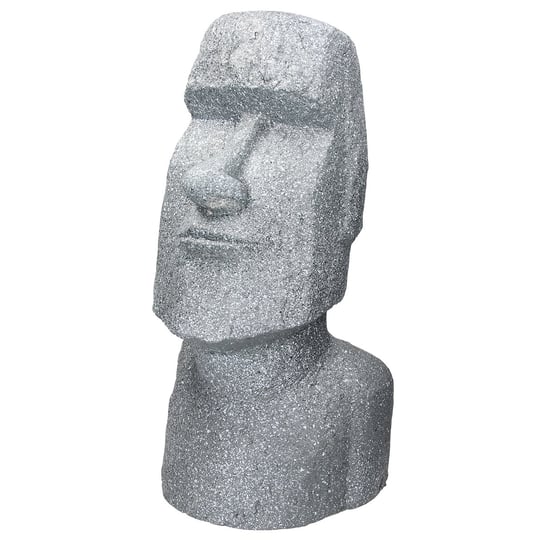 Figurka Głowy Moai Rapa Nui 26,5X19X53,5 Cm Szara Wykonana Z Żywicy Kamiennej Inna marka