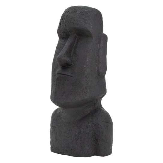 Figurka Głowy Wyspy Wielkanocnej 37X26X78 Cm W Kolorze Antracytowym Wykonana Z Żywicy Kamiennej Inna marka