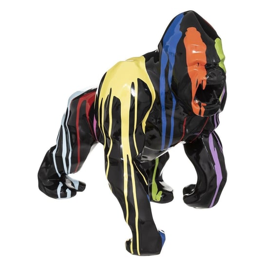 Figurka Goryl czarna/kolorowa 40cm Atmosphera