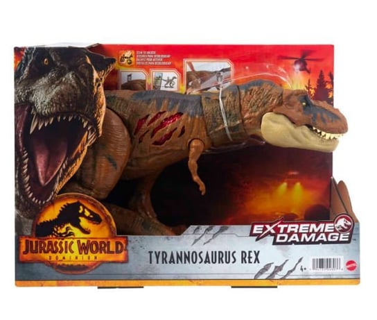 Figurka Jurassic World Extreme Damage, Tyranozaur Rex Mattel