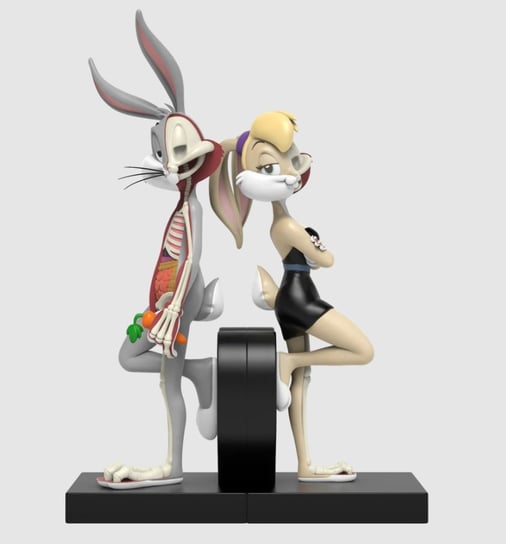 Figurka kolekcjonerska Mighty Jaxx Bugs Bunny i Lola Bunny XXRAY Plus | Kolekcje kolekcjonerskie z limitowanej edycji Jason Freeny Vinyl Art Toy Inna marka