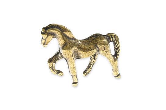 Figurka Koń Mosiądz Kolor Stare Złoto Mała Jubileo