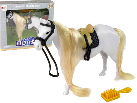 Figurka Konia Koń Do Czesania Biała Grzywa Lean Toys