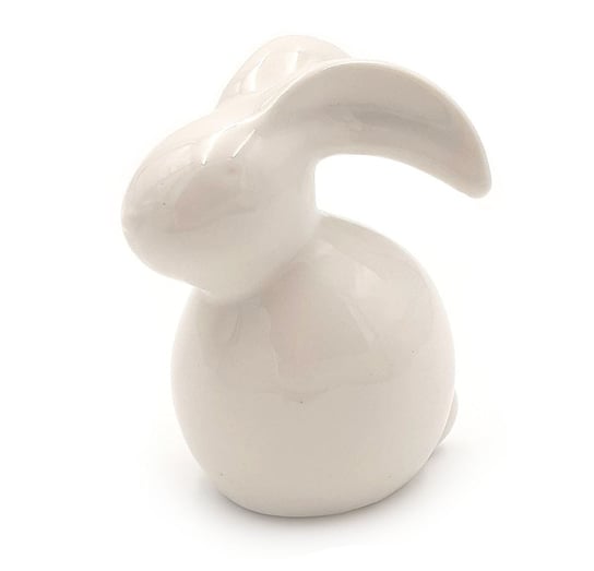 Figurka Króliczek Wielkanocny,  Ceramiczna, Biały, 8 cm Inny producent
