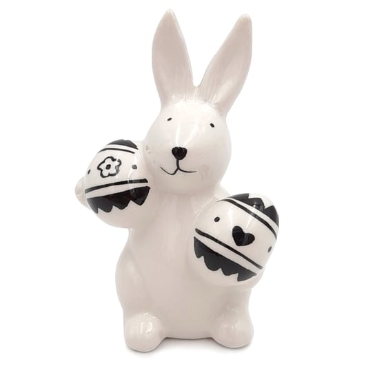 Figurka Królik Wielkanocny, Ceramiczny, Biały, 11 cm Inna marka