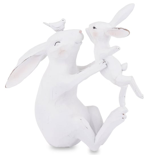 Figurka Króliki Wielkanocne, Białe, Rodzina, 23 cm ART-POL
