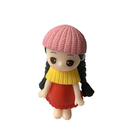 Figurka laleczka Dziewczynka w czerwonej sukience HABARRI