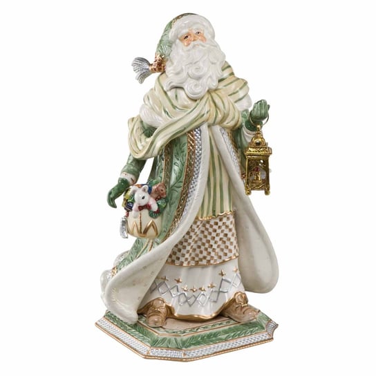 Figurka Mikołaj w zielonym pła Goebel