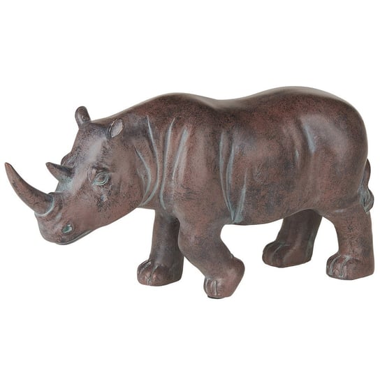 Figurka nosorożec brązowa GORKHA Beliani