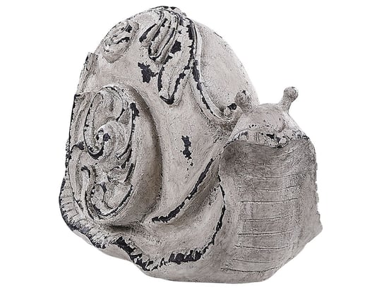 Figurka ogrodowa ślimak szara CHIBA Beliani