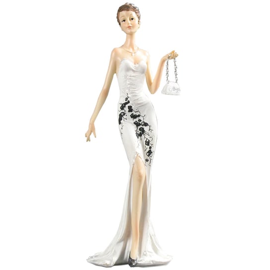 Figurka ozdobna, Dama z torebką w białej sukni Batek